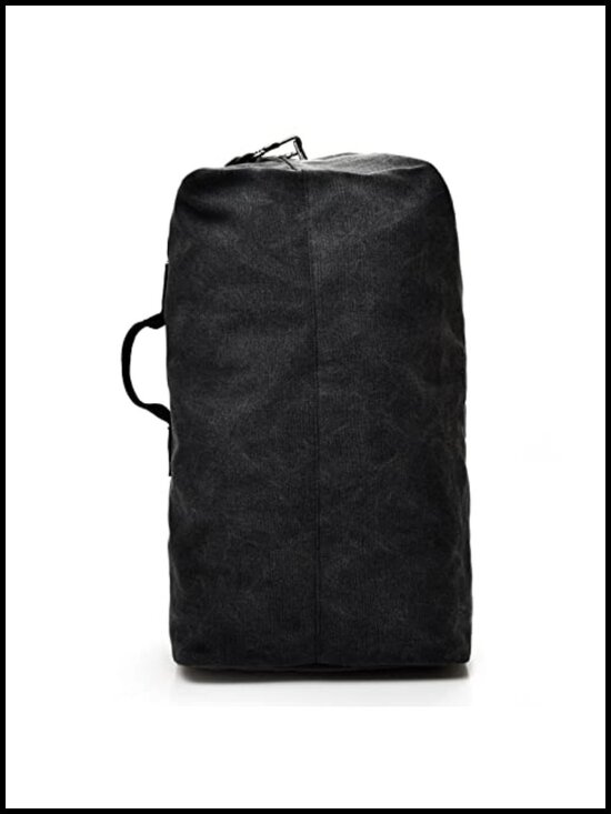 Canvas Bucket Bag Large Capacity Travel Backpack Retro Street Fashion Carryall main image 5